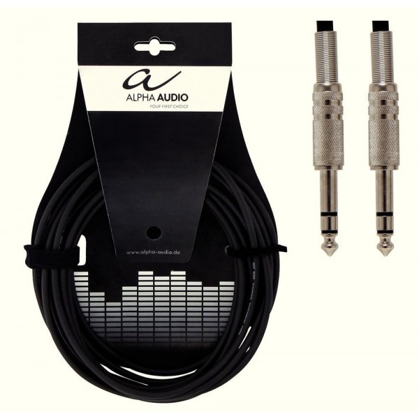 Alpha Audio Basic Line Instrument Cable Stereo Jack-Jack 1.5m
